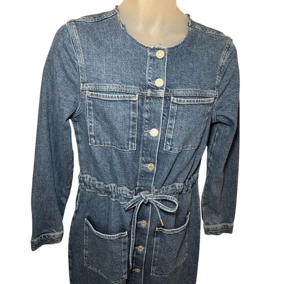Rails Elysian Long Sleeve Denim Midi Shirtdress Size M Like New - Picture 5 of 13